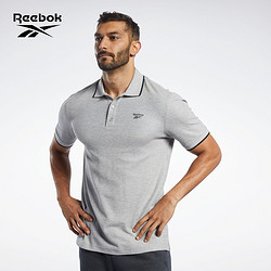 Reebok 锐步 运动健身RI POLO男子基础款POLO衫短袖T恤 FQ4219_灰色 M