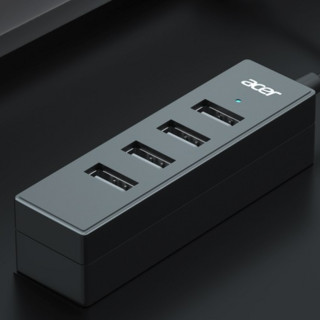 acer 宏碁 HY21-14U2B 经典款 USB2.0集线器 一分四 1.5m 黑色