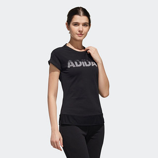 adidas 阿迪达斯 GFX T LINEAGE 女子运动T恤 FI1475 黑色 S