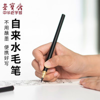荣宝斋毛笔 自来水毛笔 文房四宝国画书法李小平大师亲制便携不蘸墨小管便携签字笔礼盒 小管-入门款(黑色)