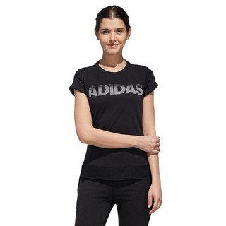 adidas 阿迪达斯 GFX T LINEAGE 女子运动T恤 FI1475 黑色 S