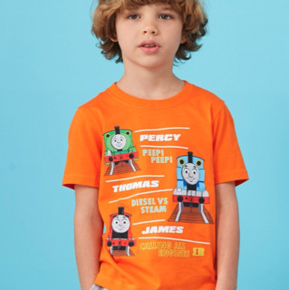 Baleno 班尼路 托马斯和朋友联名系列 82001247 男童T恤 柿色 100cm