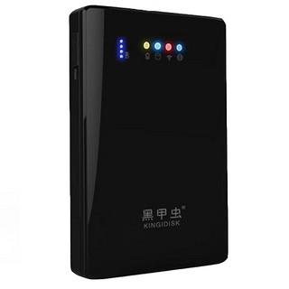 黑甲虫 W1100 2.5英寸USB便携移动机械硬盘 1TB USB3.0 钢琴黑