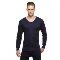 PLAYBOY 花花公子 男士纯棉秋衣秋裤 藏青 L