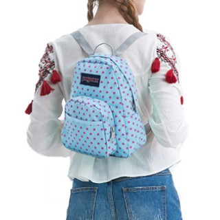 JANSPORT 杰斯伯 女士双肩包 TDH63B4 紫红波点 迷你