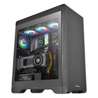 Thermaltake 曜越 Tt(Thermaltake)Premium S500 TG 黑色 国际版 机箱水冷电脑主机(弹性摆放/支持ATX主板/支持360水冷)