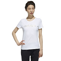 adidas 阿迪达斯 GFX T LINEAR 女子运动T恤 DY8694 白色 M