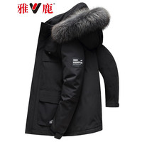 YALU 雅鹿 Y1007A16260 男士貉子毛中长羽绒服