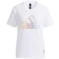 adidas 阿迪达斯 W BOS TEE 女子运动T恤 HA3633 白色 M