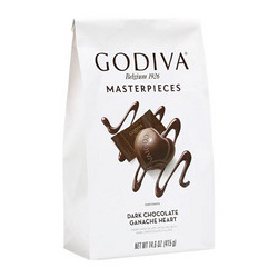 GODIVA 歌帝梵 爱心黑巧克力 金边 421g