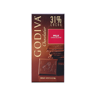 GODIVA 歌帝梵 31%可可牛奶巧克力片 100g