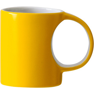 尖叫设计 O型马克杯北欧风格现代简约瓷创意简约水杯咖啡杯杯子（雾霾蓝）