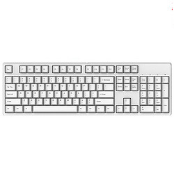 GANSS 迦斯 GS104C 104键 有线机械键盘 白色 Cherry茶轴 无光