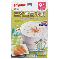 Pigeon 贝亲 婴幼儿辅食粥 三文鱼玉米味 120g