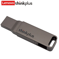 ThinkPad 思考本 联想（thinkplus）128GB USB3.2 Type-C双接口U盘 MU90 360度旋转保护 电脑手机两用闪存盘 深灰色