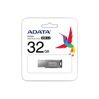 ADATA 威刚 UV350 USB 3.2 U盘 银灰色 32GB USB