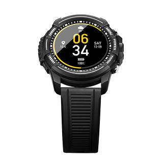JEEP 吉普 JP-SW005 Black 智能手表 48mm 黑色塑胶表壳 松炭黑硅胶表带（心率监测、GPS、超长待机）