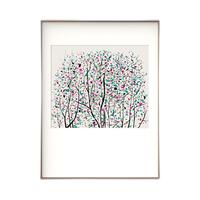 榮寶齋 吴冠中 海棠 60x80cm 檀香实木框