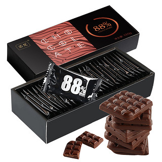 88VIP：诺梵 88%黑巧克力 超苦 130g *3