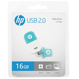 HP 惠普 V175W USB 2.0 U盘 蓝白色 16GB USB