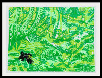 维格列艺术 冀皓天版画《闭上眼的沉睡者》29.7x42cm RISO印刷 艺术品挂画