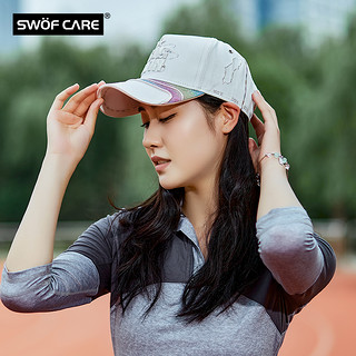 SWOFCARE 思沃福 运动帽3D刺绣卡车帽男女鸭舌秋冬白色百搭遮阳帽子