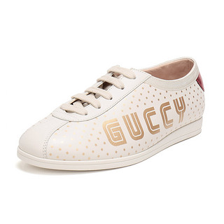 GUCCI 古驰 Falacer系列 Guccy 女士休闲鞋 519718 0G270 9068 米白色 39.5