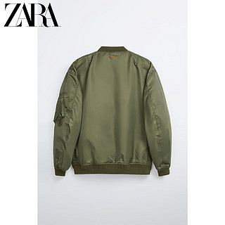 ZARA 新款 男装 秋季撞色飞行员夹克外套 01792300505（M (180/96A)、卡其色）