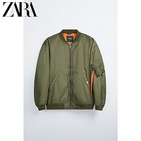 ZARA 新款 男装 秋季撞色飞行员夹克外套 01792300505（M (180/96A)、卡其色）