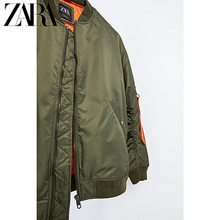 ZARA 新款 男装 秋季撞色飞行员夹克外套 01792300505（M (180/96A)、卡其色）