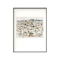 榮寶齋 吴冠中 哥本哈根 60x80cm 拉丝黑色金属框