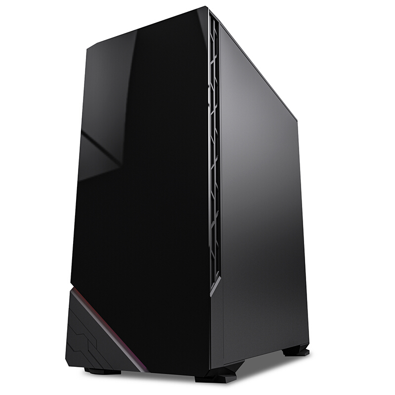 aigo 爱国者 月光宝盒 t30 atx机箱 半侧透 黑色