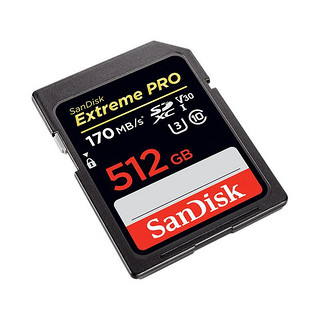 SanDisk 闪迪 Extreme Pro SD存储卡 512GB (UHS-I、V30、U3 ) +USB2.0读卡器