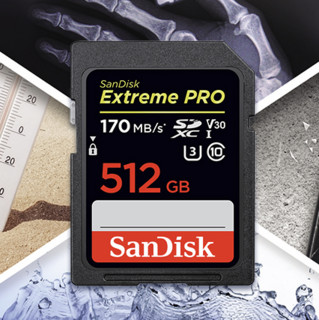 SanDisk 闪迪 Extreme Pro SD存储卡 512GB (UHS-I、V30、U3 ) +USB2.0读卡器