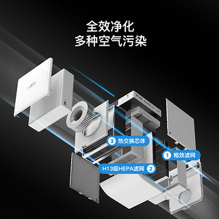 远大新风系统家用壁挂式新风机除雾霾除甲醛通风换气空气净化器（FE6（经典基本款））