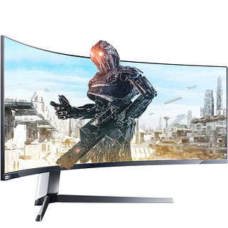 SAMSUNG 三星 S49AG952NC 49英寸 VA 曲面 G-sync FreeSync 显示器(5120×1440、240Hz、125%sRGB、HDR2000)