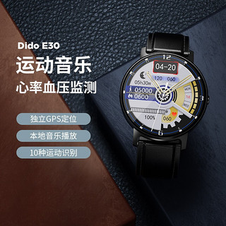 dido/第一度 E30运动智能手表 音乐/通话/血压/心率/睡眠/健康监测手表 跑步计步器/防水 华为小米苹果通用