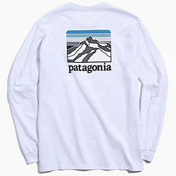 patagonia 巴塔哥尼亚 Line Logo Long 男士长袖T恤