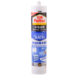 Pattex 百得 汉高百得玻璃胶 璃胶厨卫中性硅胶抗污易清洁 SBS-T半透明 两只装