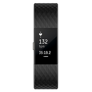 fitbit Fitbit Charge 2 智能手环 枪色 硅胶表带（心率、运动、GPS）