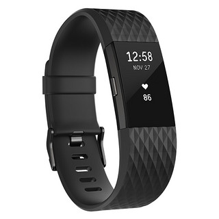 fitbit Fitbit Charge 2 智能手环 枪色 硅胶表带（心率、运动、GPS）