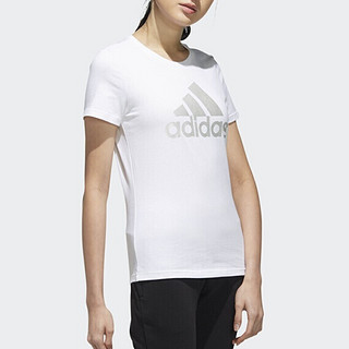 adidas 阿迪达斯   Foil t-shirt 女子运动T恤 DW5721 白色 XL