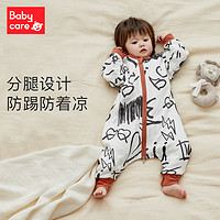 babycare 婴儿蒲公英纱布分腿睡袋夏季薄款宝宝睡袋儿童防踢被1件