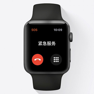 Apple 苹果 Watch Series 3 智能手表 42mm GPS+蜂窝网络款 深空灰色铝金属表壳 灰色运动型表带（心率）