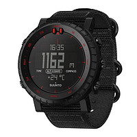 SUUNTO 颂拓 SS023158000 智能手表 49.1mm 黑红色 织物表带 黑色( 高度计、气压计、指南针、温度、深度计）
