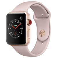 Apple 苹果 Watch Series 3 智能手表 42mm GPS+蜂窝网络款 金色铝金属表壳 粉砂色运动型表带(心率)
