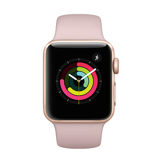 Apple 苹果 Watch Series 3 智能手表 42mm GPS+蜂窝网络款 金色铝金属表壳 粉砂色运动型表带（心率）