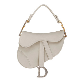 dior迪奥saddle系列女士手提马鞍包m447scucsm30l白色小号