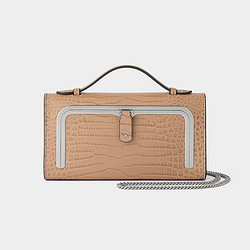 Anya Hindmarch ANYA HINDMARCH七夕情人节礼物送女友情侣闺蜜礼品 女士鳄鱼纹皮革浅棕色迷你通勤包链条包 AW200044 809