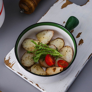 烤箱专用碗家用爱心创意网红菜盘北欧日式陶瓷餐具微波炉焗饭烤盘（5.8英寸-幸运草烤碗（2个装））